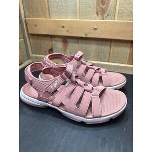Ryka Devoted Womens Sandals Size 9.5W Rose Pink Adjustable Straps Comfort Fit
